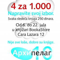 Akcija: 4 za 1.000 u knjižari Bookastore